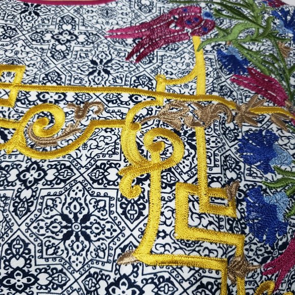 Almirah Junaid Jamshed Pakistani Shalwar Maxi-Style Kameez Viscose Cambric XS/36 - Picture 11 of 14